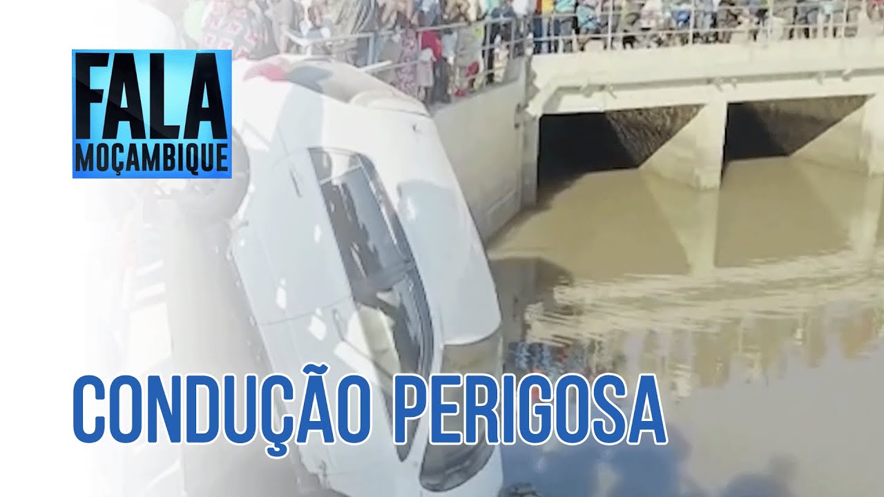 Viatura em alta velocidade despista-se e cai no desaguadouro na Beira @PortalFM24