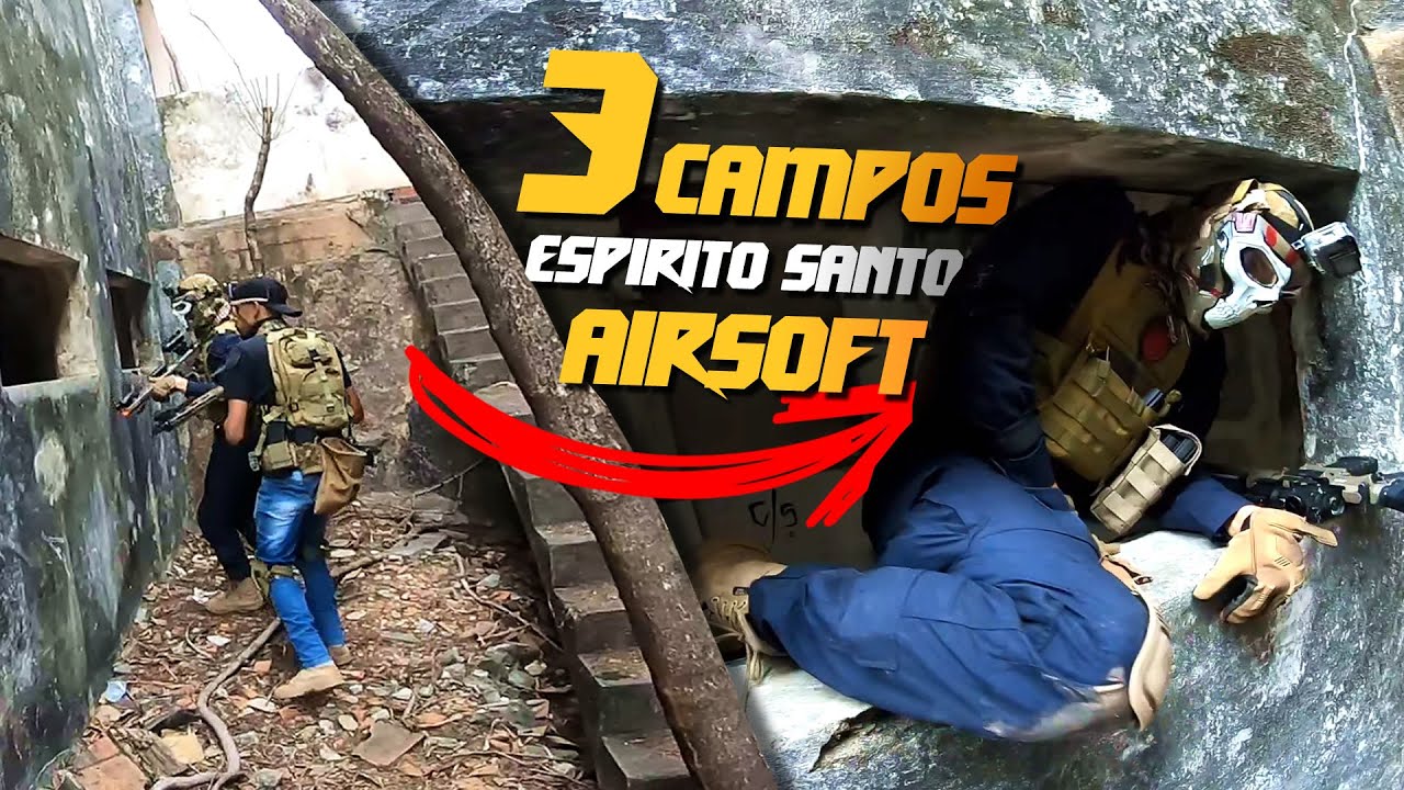ELES JOGAM EM UMA ILHA ABANDONADA‼️😱 Conhecendo 3 campos de AIRSOFT no Espírito Santo