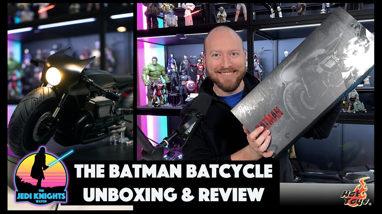 Hot Toys The Batman Batcycle Unboxing and Review