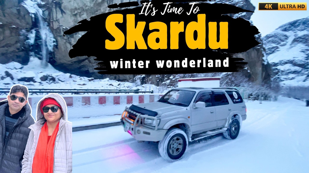 SKARDU WINTER Wonderland IN LIVE SNOW FALL  || MANTHOKHA &  KHAMOSH WATERFALL