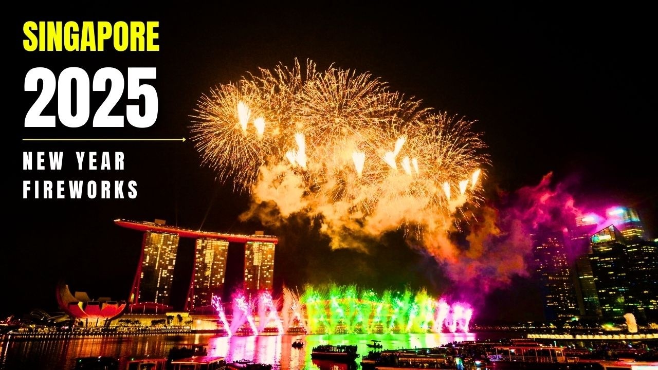 Singapore New Year Fireworks at Marina Bay | Singapore New Year 2025 Fireworks Full Show