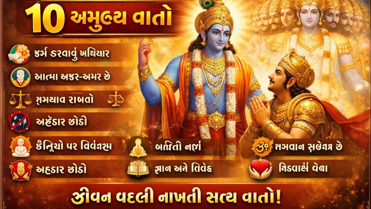 શ્રી મદ ભગવત ગીતાની દસ અમૂલ્ય વાતો !! 