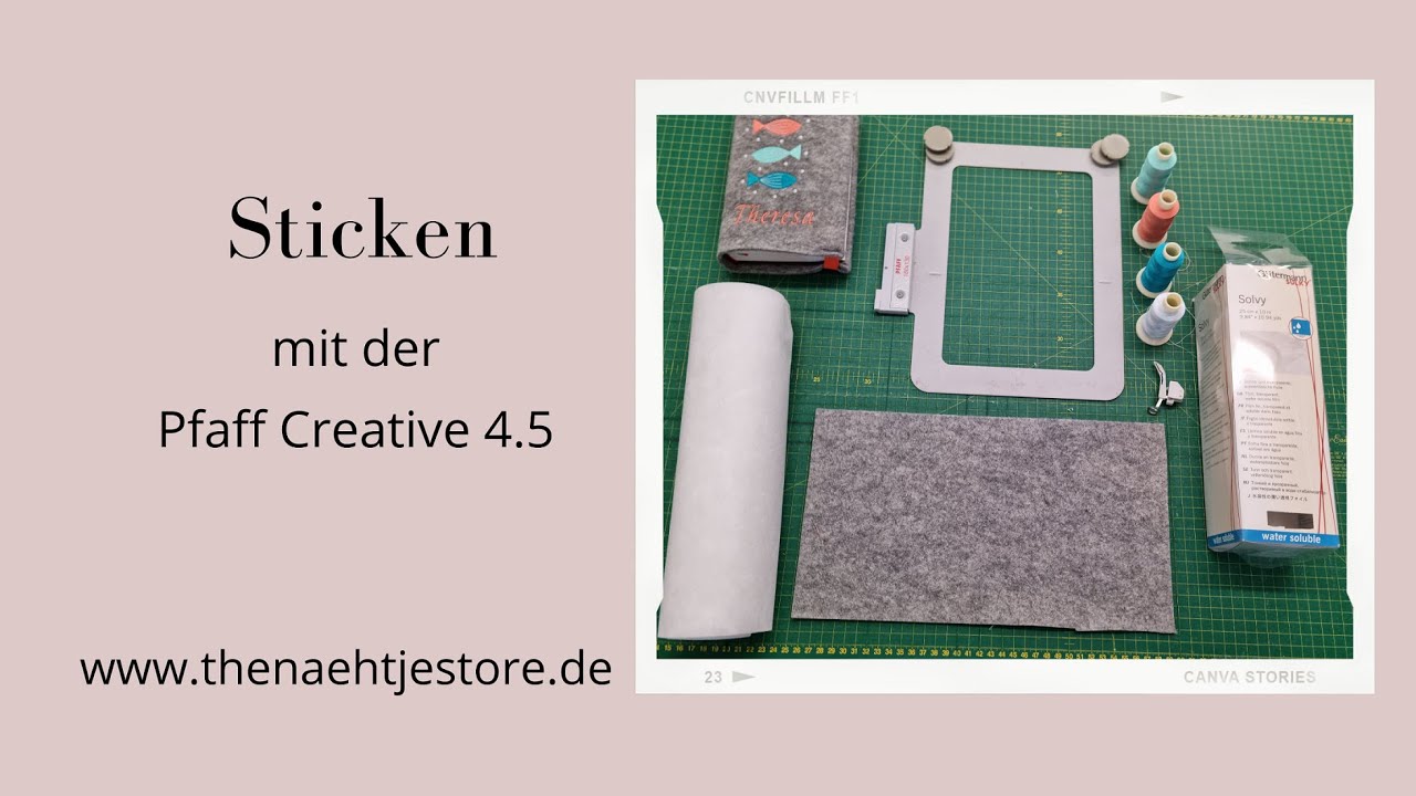 Sticken mit der Pfaff Creative 4.5, ein kleiner Einblick wie Du mit dieser  Maschine sticken kannst.