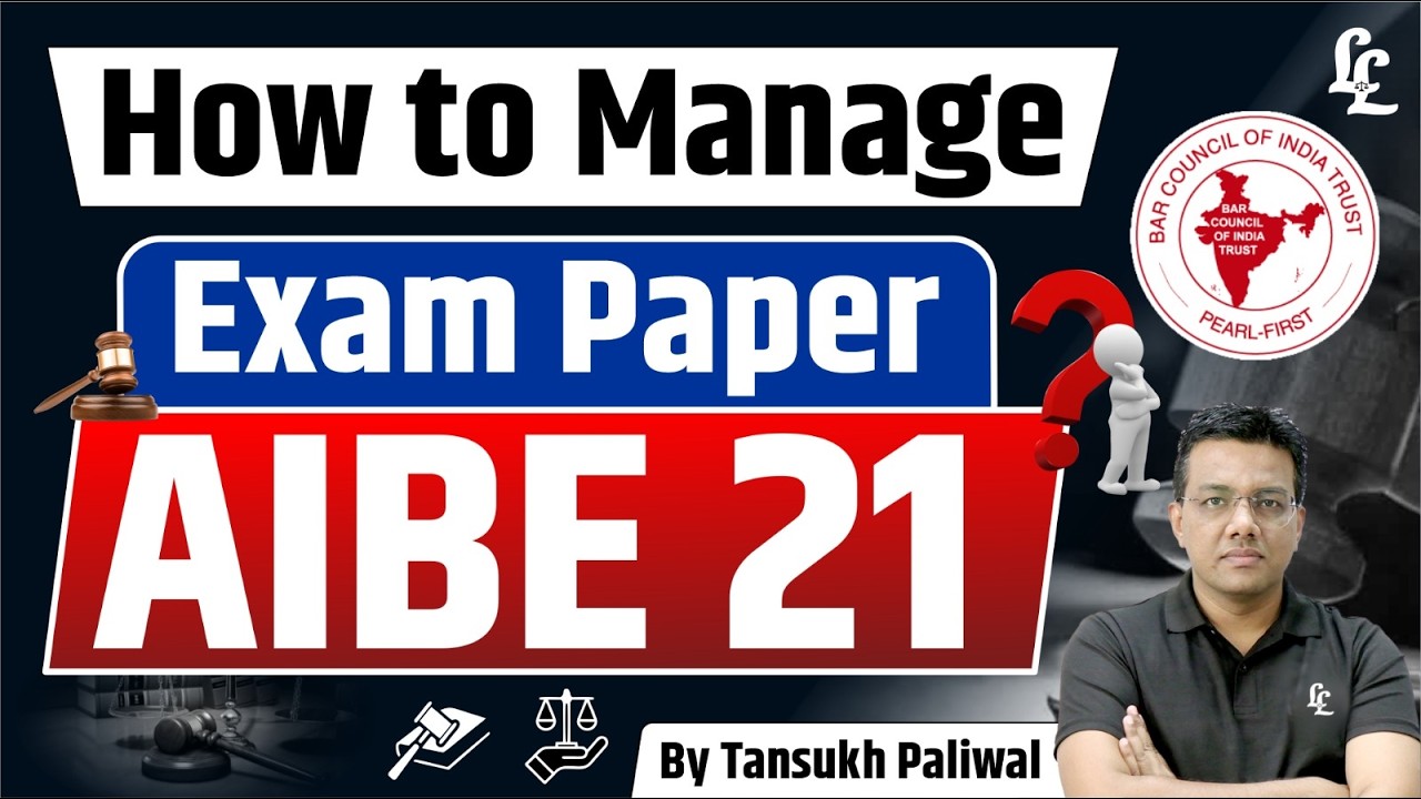 How to Manage Exam Paper ? (AIBE 21 ) | LInking Laws