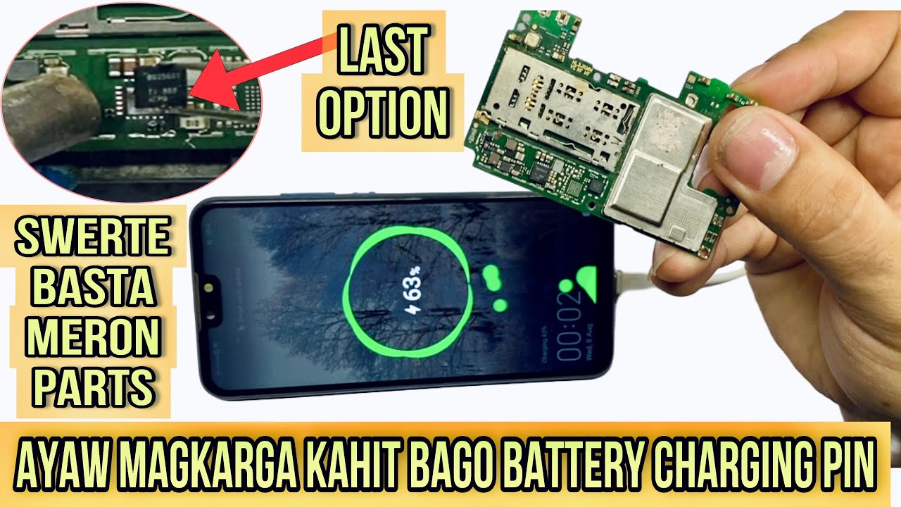 hauwei y9 2019 not charging or ayaw mag karga kahit bago battery at charging pin fix!