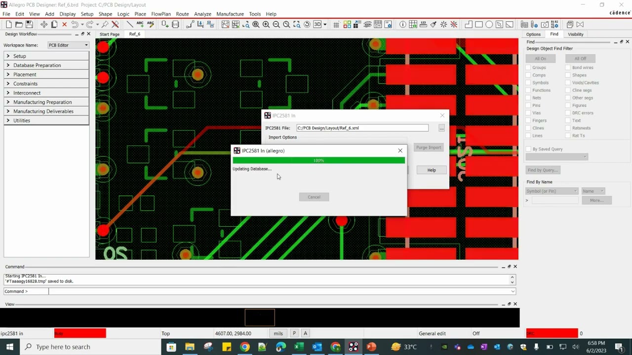 Allegro Designer Import/Export IPC2581 Gerber File. IPC2581 #learnpcba #allegro