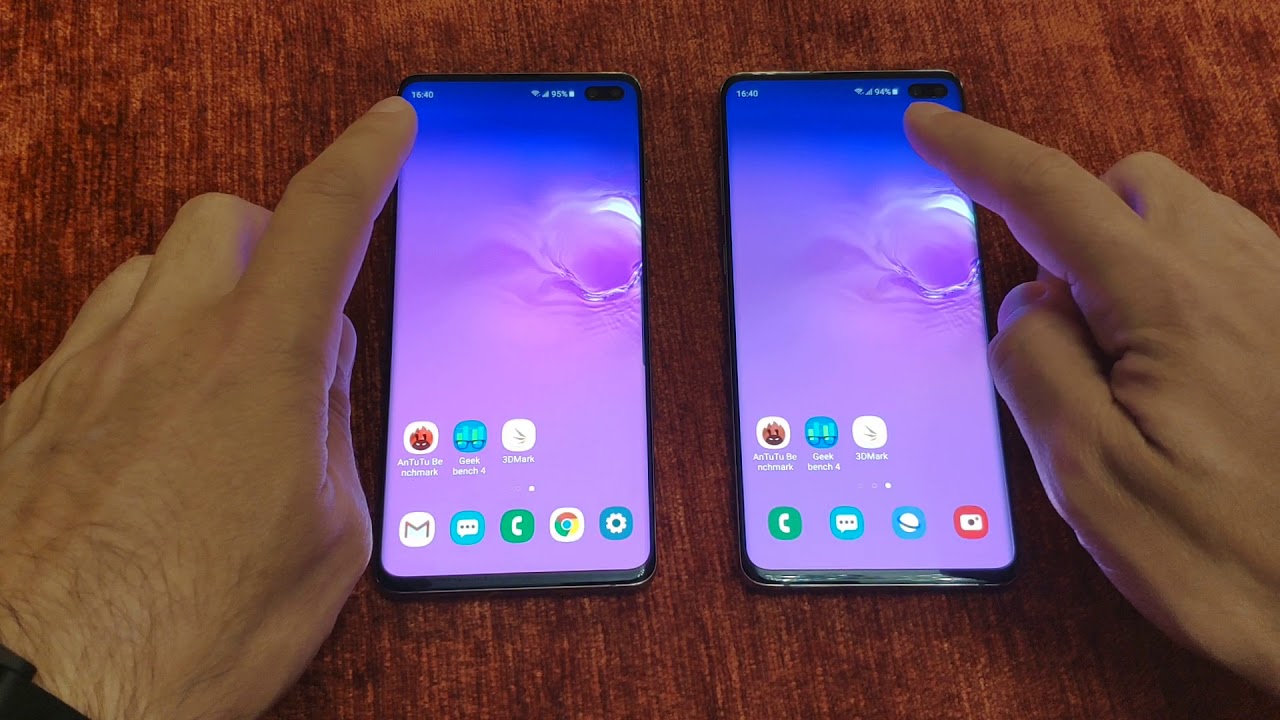 Samsung S10+ G9750 vs G975 Greek benchmark test  ( snapdragon vs exynos)