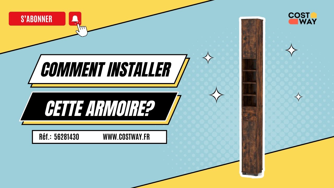 Comment installer Cette Armoire de Salle de Bain de Costway ?