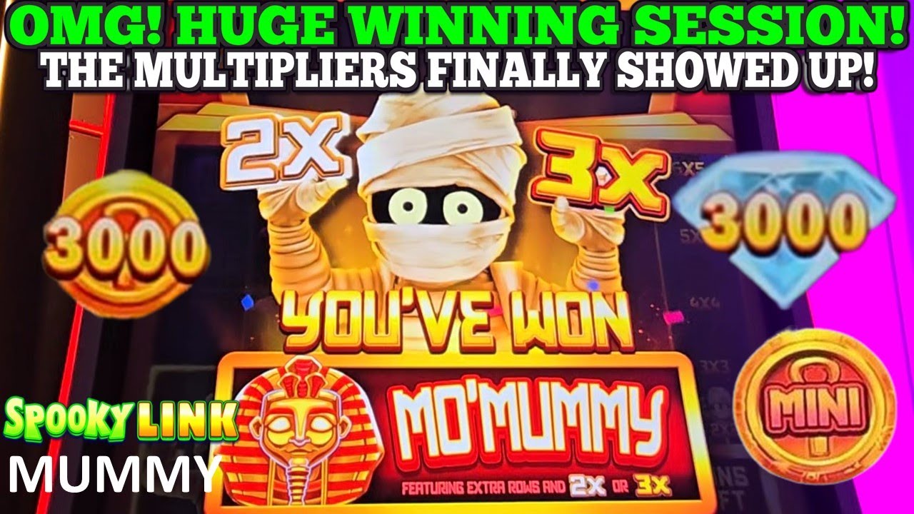 ВАУ! ЭПИЧЕСКАЯ СЕССИЯ! 2 КРУПНЫХ ВЫИГРЫША В СЛОТЕ SPOOKY LINK MO MUMMY | НОВЫЙ СЛОТ MO MUMMY | Но...