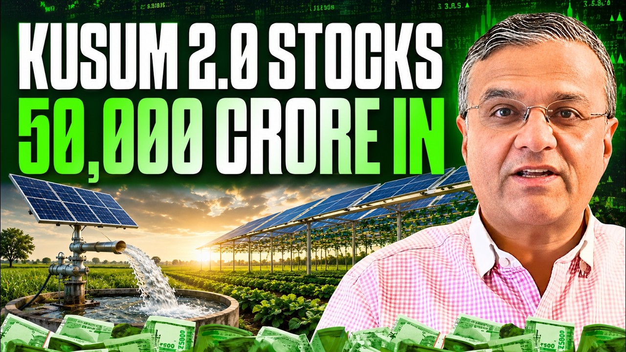 PM KUSUM 2.0: ₹50,000 Cr for Solar Pump & Agrivoltaics! Best Stocks to Buy Now ! Dipan Mehta