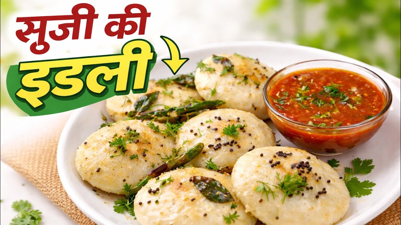 Suji Idli Recipe। बिना खमीर के 15-20 मिनिट में बनाए सुपर सॉफ्ट रवा इडली।