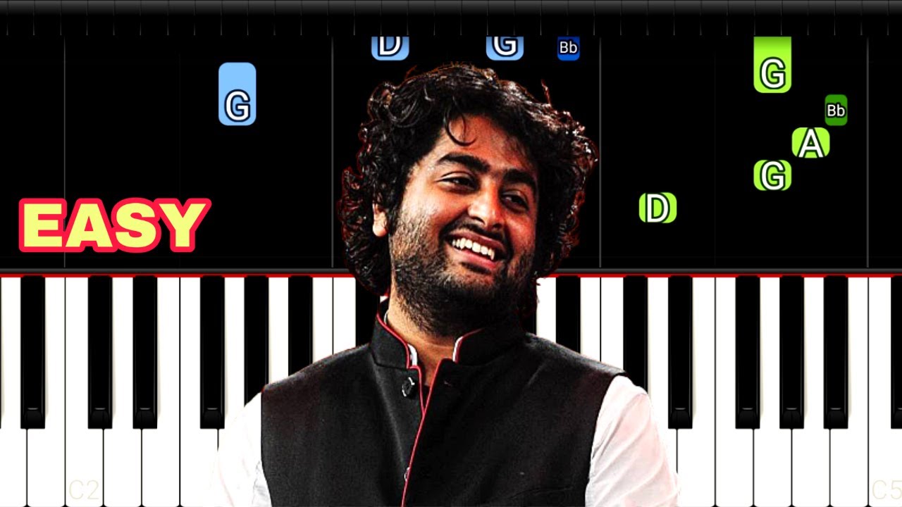 Kabhi Jo Badal Barse Piano Tutorial | Slow | Easy | Piano Cover | Arijit Singh | PianoForAll