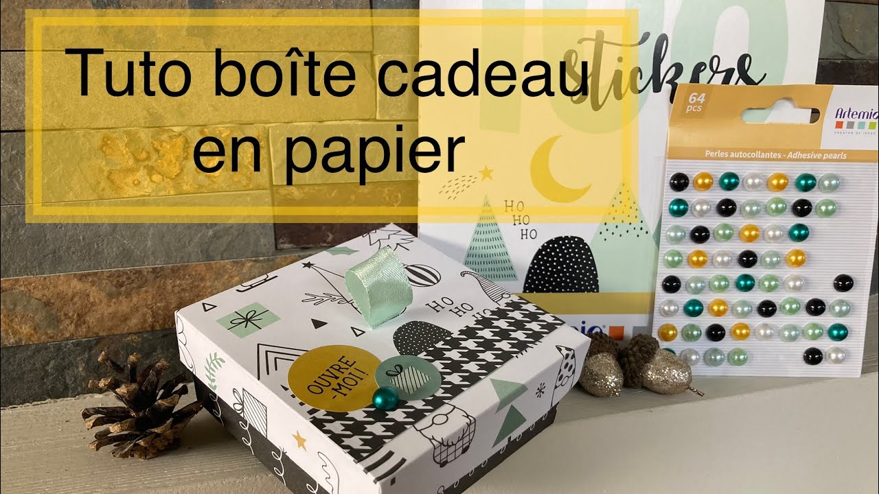 Tuto boîte cadeau en papier facile Scrapbooking (DT Custodeco) collection Artemio Diy