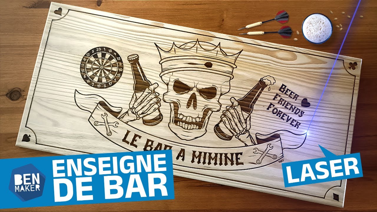 Une enseigne de bar en gravure laser (C'est énorme !)