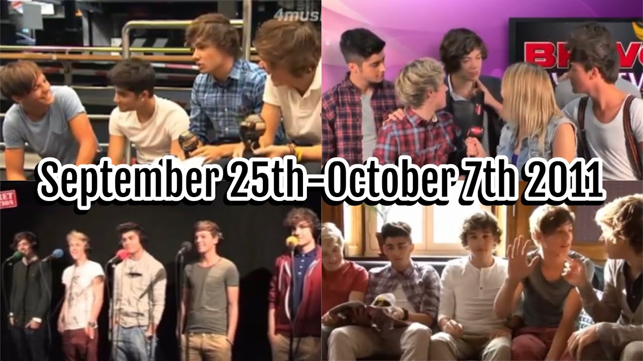 One Direction Timeline September 25th-October 7th 2011