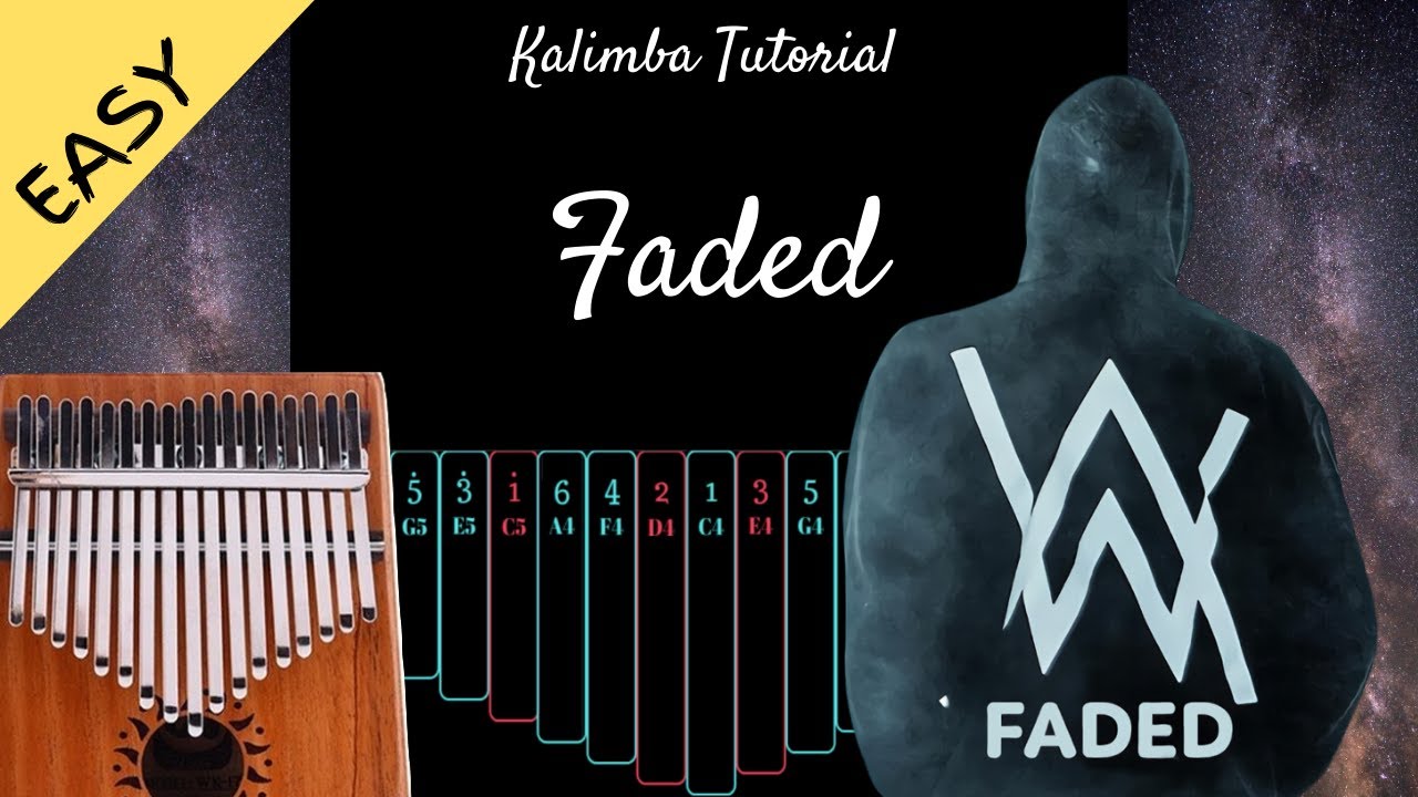 Faded - Alan Walker  | Kalimba Tutorial (Easy)