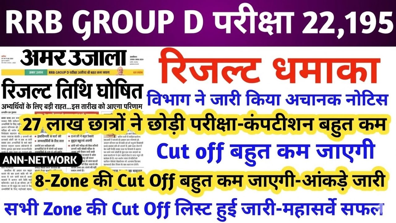 RRB GROUP D CUT OFF 2026 | WHAT CAN BE THE RRB GROUP D CUT OFF | RRB GROUP D RESULT 2026 | GROUP D