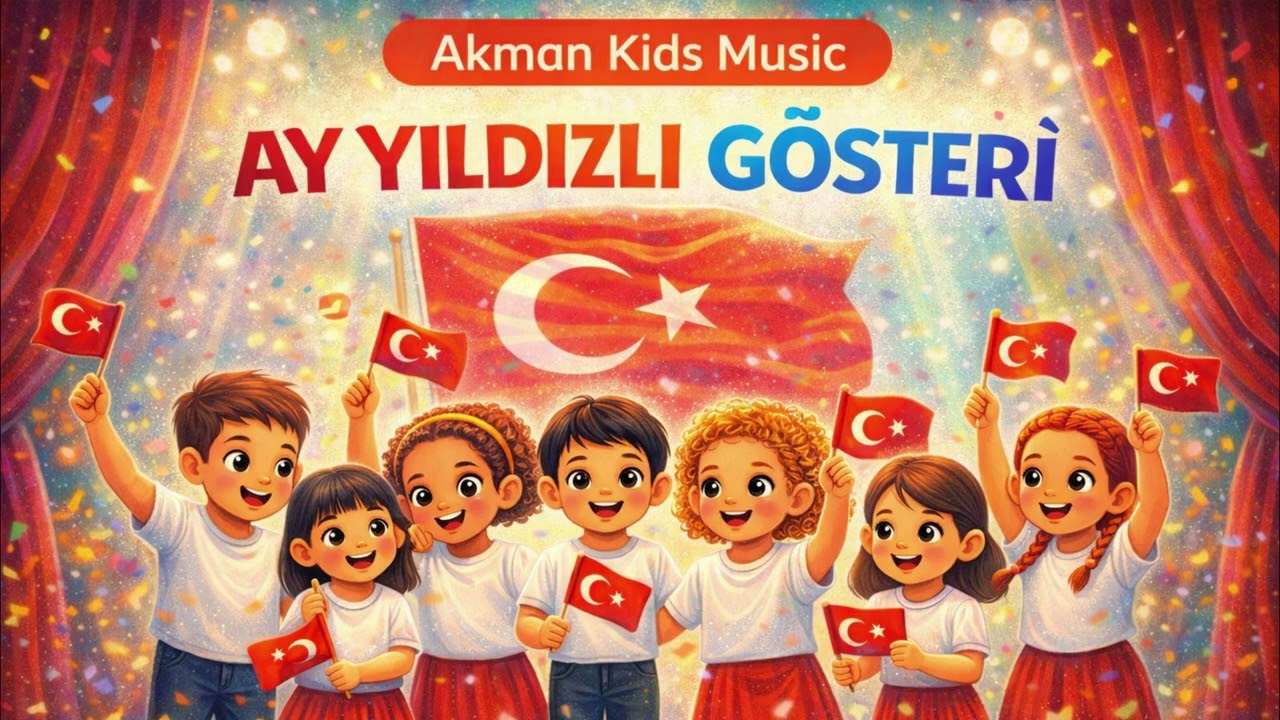 Ay Yıldızlı Gösteri 🇹🇷 | Türk Bayrağı Sevgisi | Çocuk Korosu | Akman Kids Music