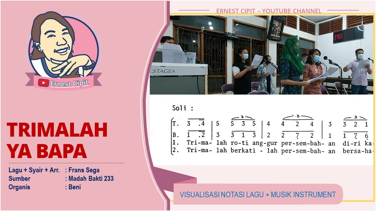 Notasi Angka Lagu TRIMALAH YA BAPA | SATB Choir Lagu Persembahan