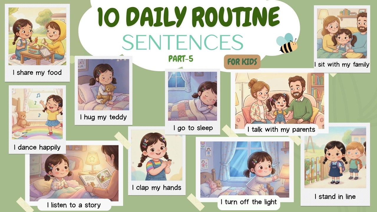 10 Daily Routine English Sentences | English vocabulary | English Vocabulary for Beginners
