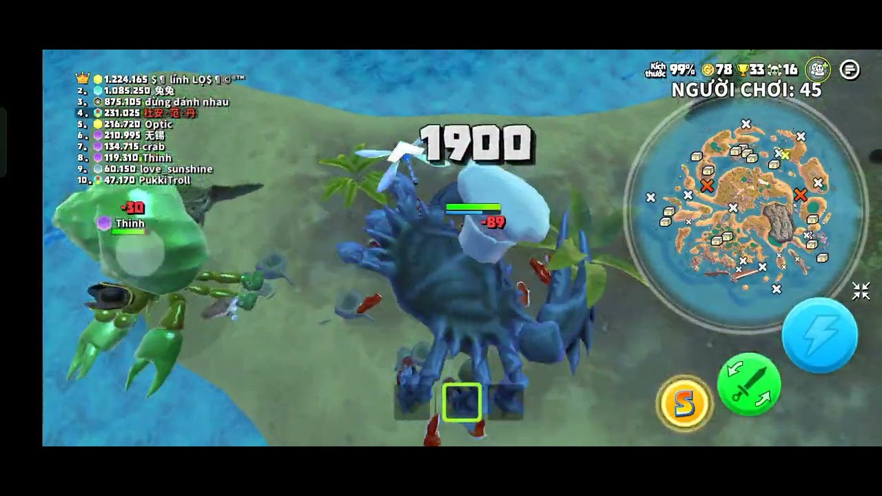 Mình quay lại với game King of crabs rồi nha mọi người mọi người nhớ ủng hộ tôi nha