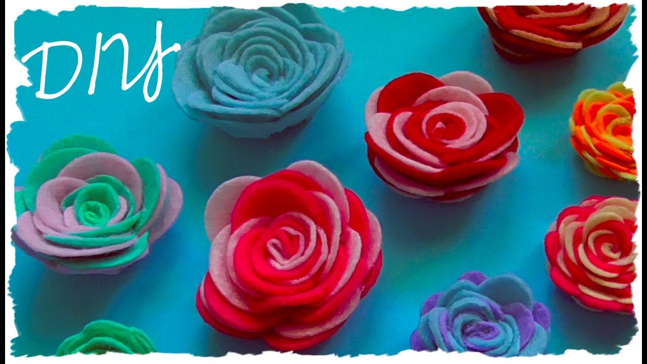 Tutorial: Rose in Feltro o Pannolenci Fai Da Te | DIY Felt Rose