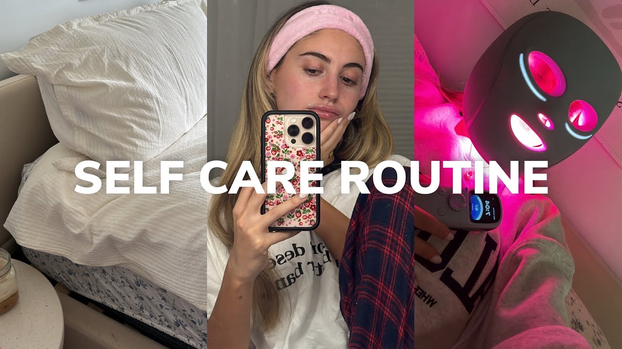 SELF CARE NIGHT ❥ hair wash day, LED mask & cleaning!!