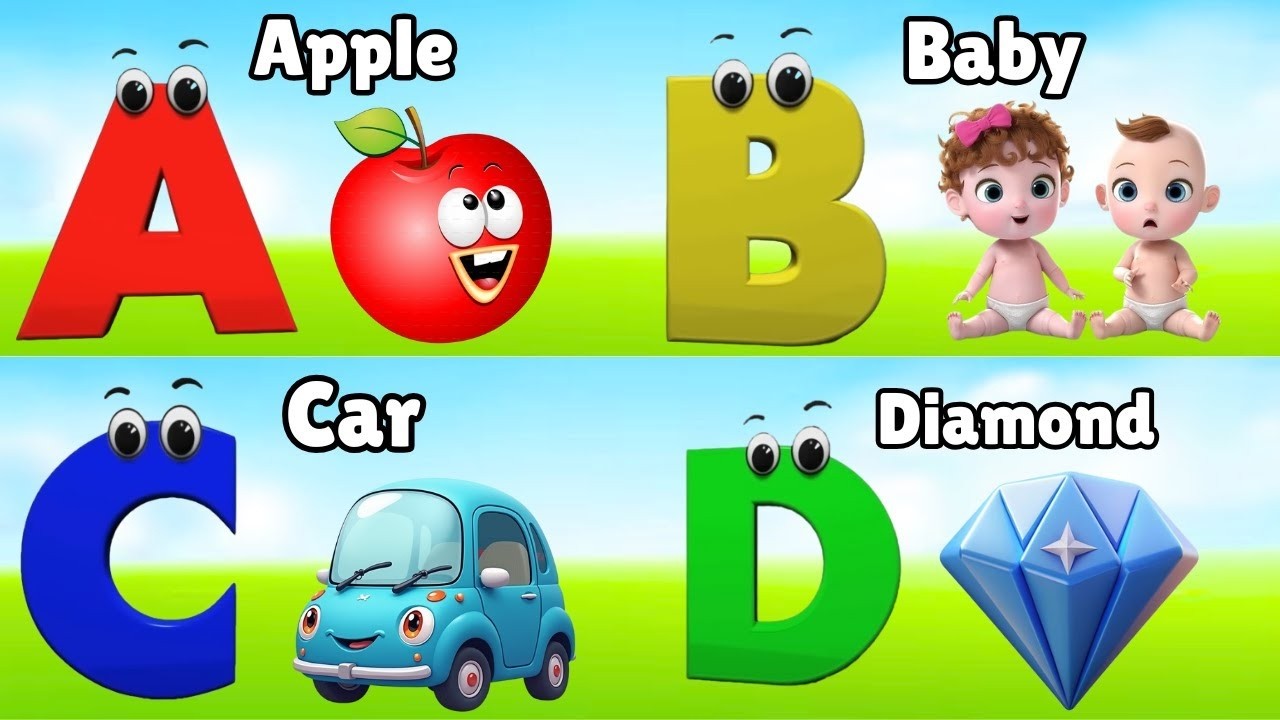 Nursery Rhymes, A Is for Apple, ABC Song, ABC Phonics Song, alphabet song