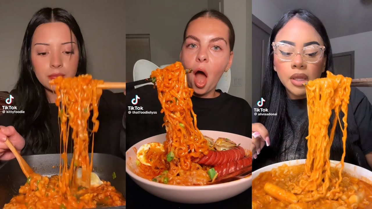 CHEESY BULDAK RAMEN MUKBANG TIKTOK COMPILATION 