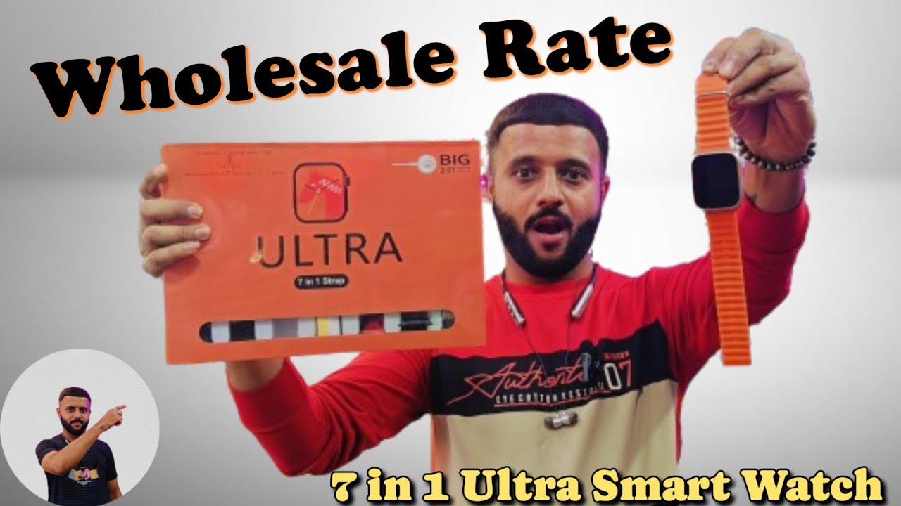 Ultra 7 in 1 Smart Watch, 7 Strap In Box Wireless Charging , Apple Watch Ultra , #ultrawatch