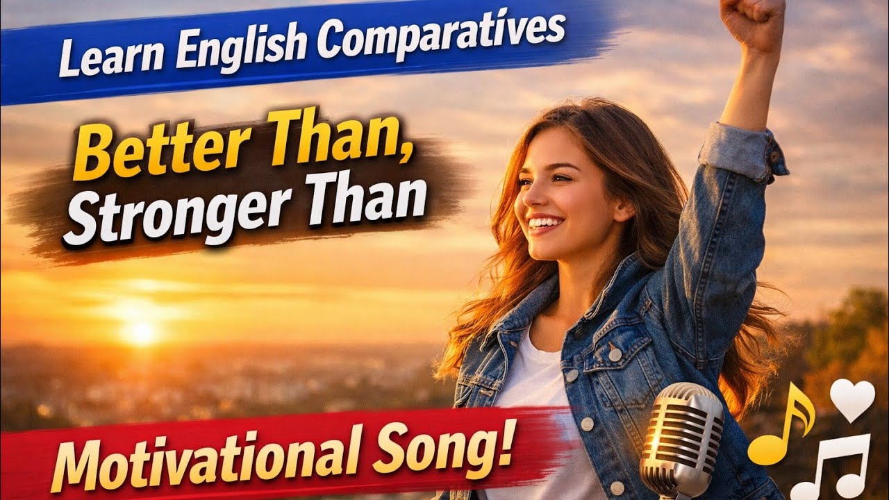 Learn ENGLISH COMPARATIVES with a Motivational Pop Song 🎧 | Better Than, Stronger Than 