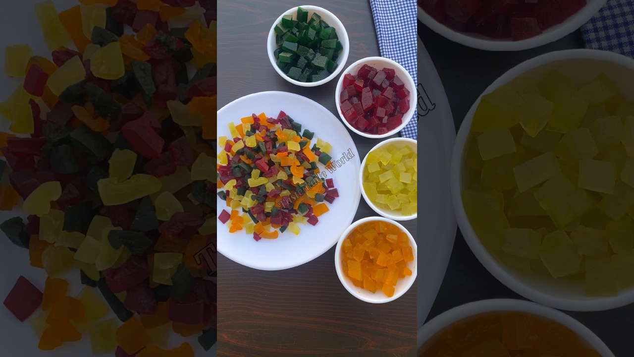 Homemade Tutti Frutti Recipe with Watermelon 🍉 Rind || Muraba Recipe