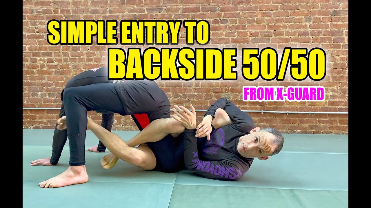 Simple Entry to Backside 50-50 from X-Guard: No Gi BJJ/Jiu-Jitsu