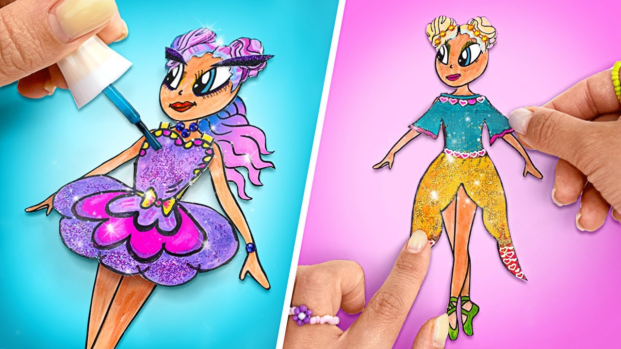 Làm Váy Ba-lê Cho Búp Bê Giấy || Thay Đổi Diện Mạo Cực Đỉnh!