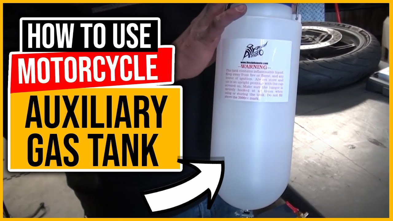 How to use ALPHA MOTO motorcycle auxiliary gas tank for synchronizing motorcycle carburetors