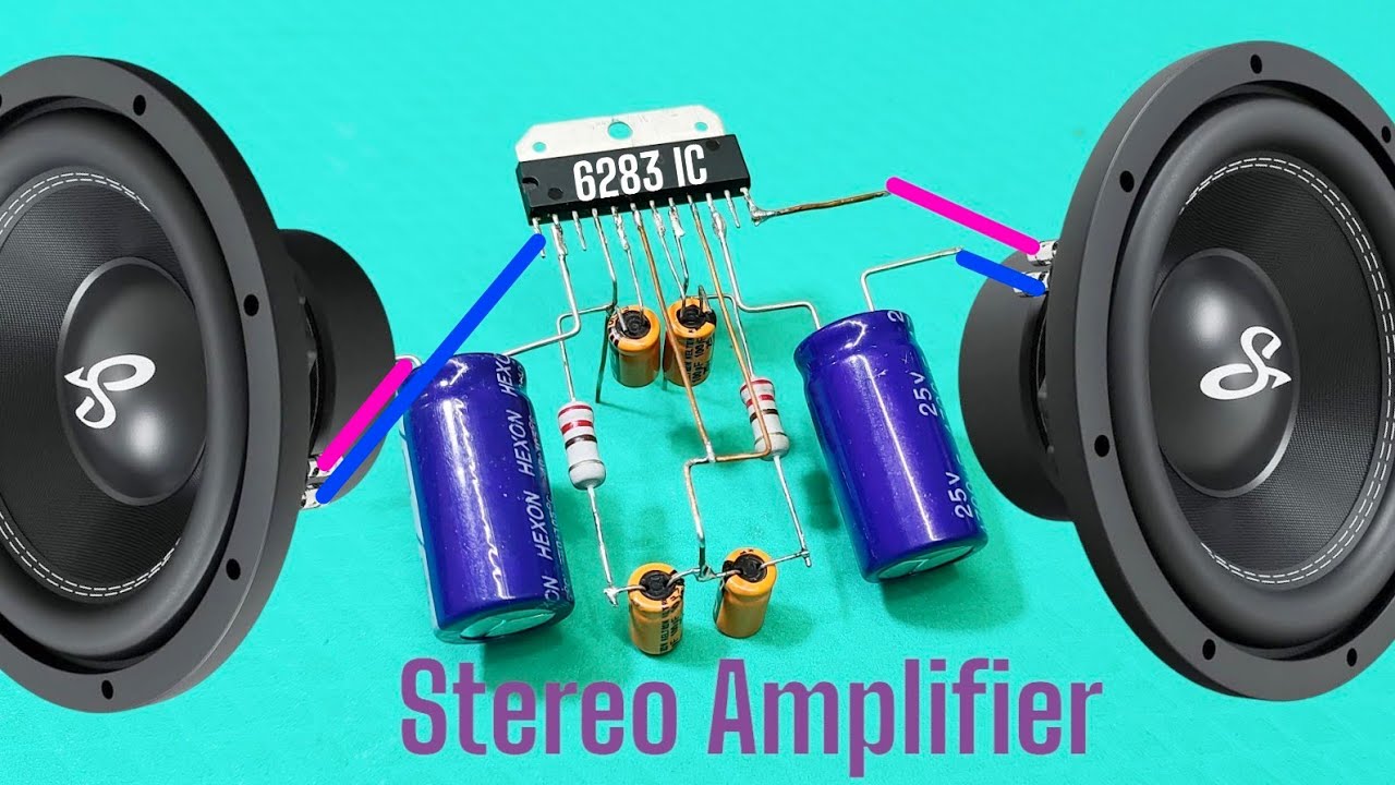 How to Make 6283 Audio IC Stereo Amplifier