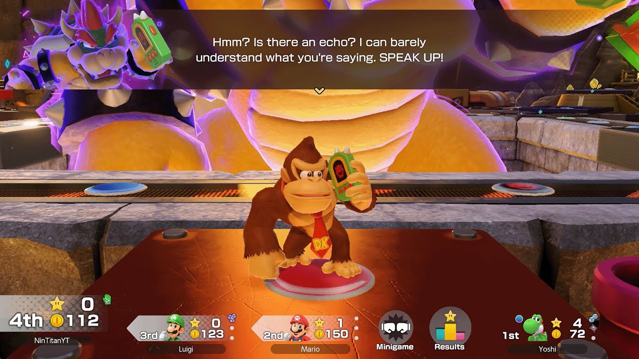 Super Mario Party Jamboree - Donkey Kong vs Mario vs Luigi vs Yoshi - King Bowser's Keep