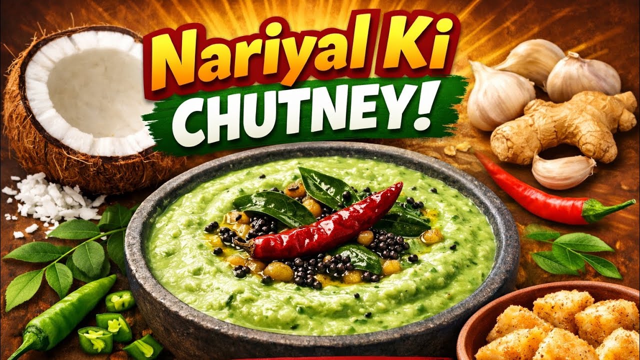 Easy And Delicious Nariyal Chutney Recipe 🥥