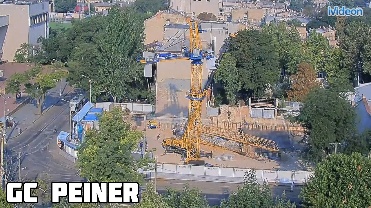 Монтаж башенного крана серии МК производства GC PEINER