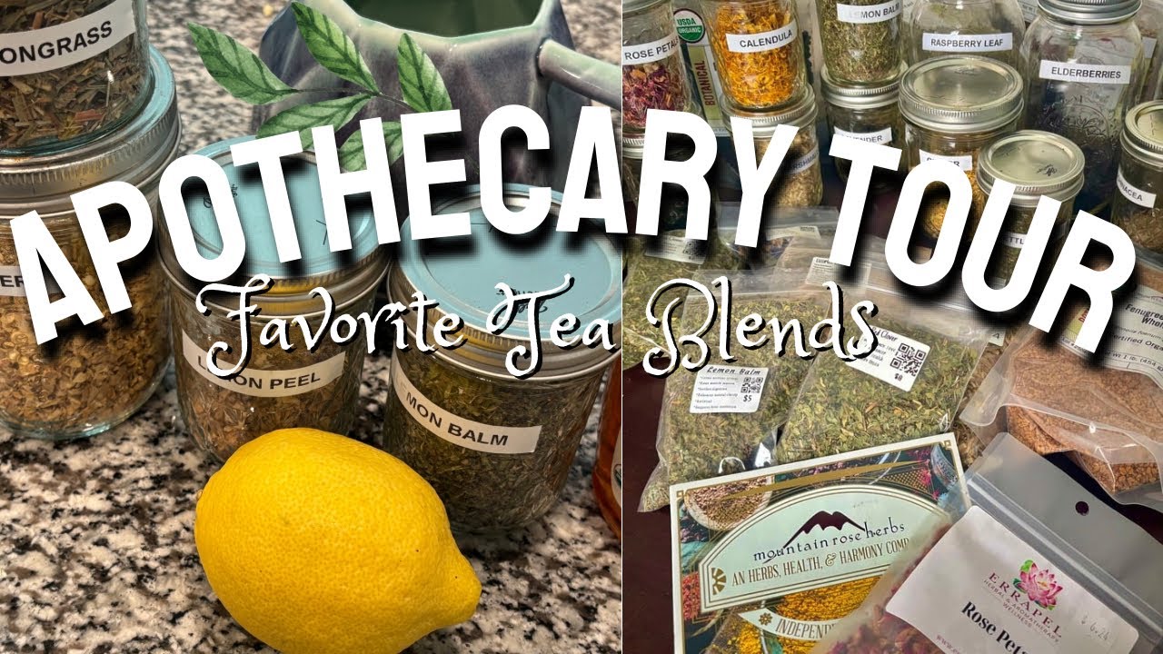 Apothecary Tour🌿Refill Herbs with Me, My Fav Tea Recipe🍋🫚🫖