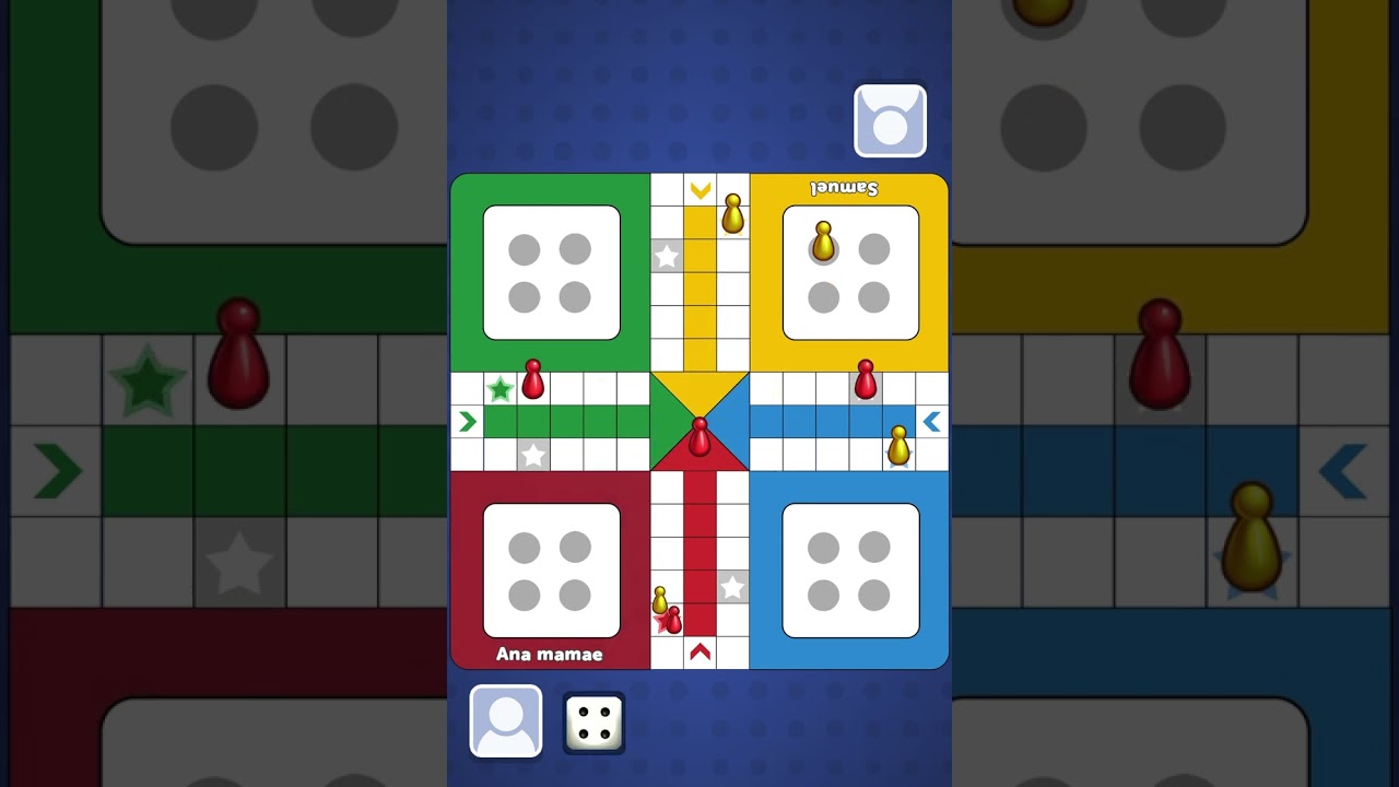 Ludo, jogando eu e minha mãe, ela ganhou.