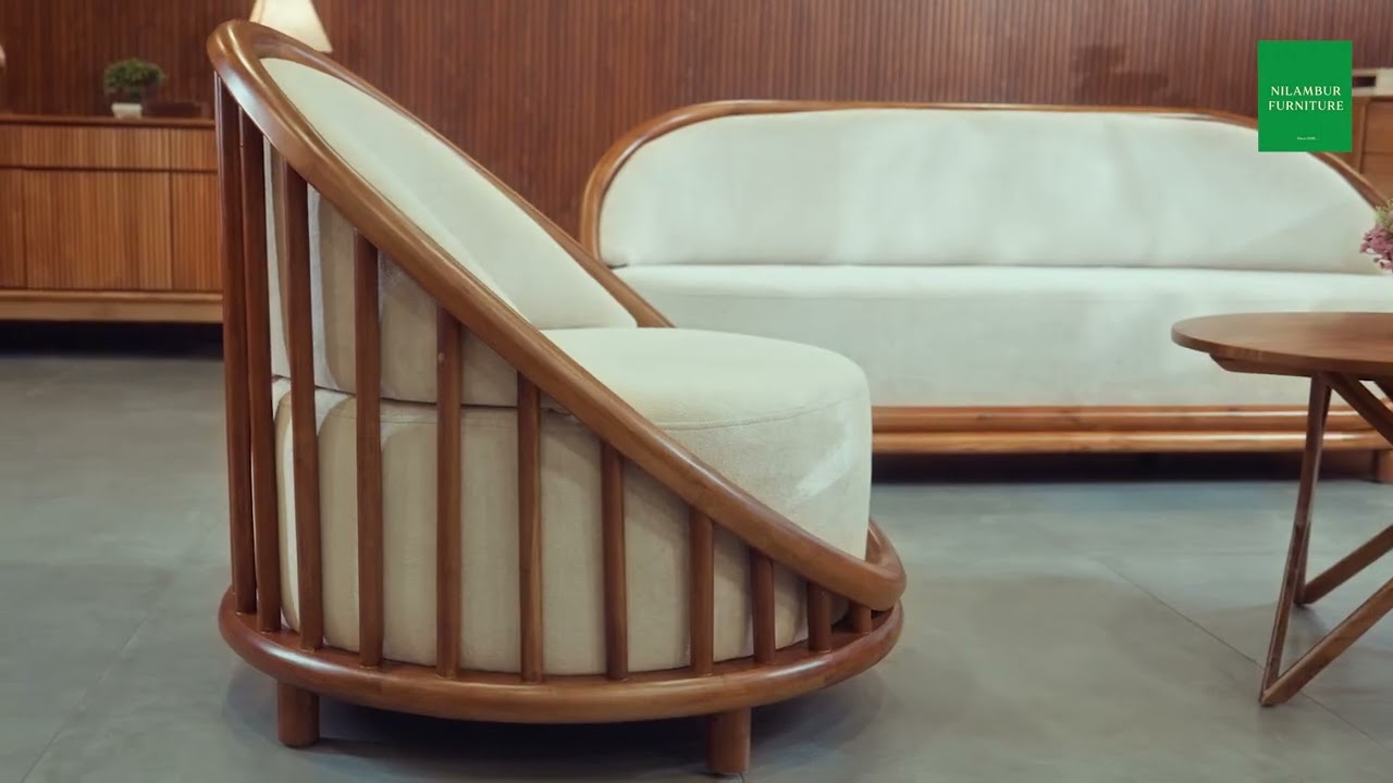 SHELL Teak Wood Sofa | Trending Pinterest-Inspired Design | Nilambur Furniture Cochin |Bangalore
