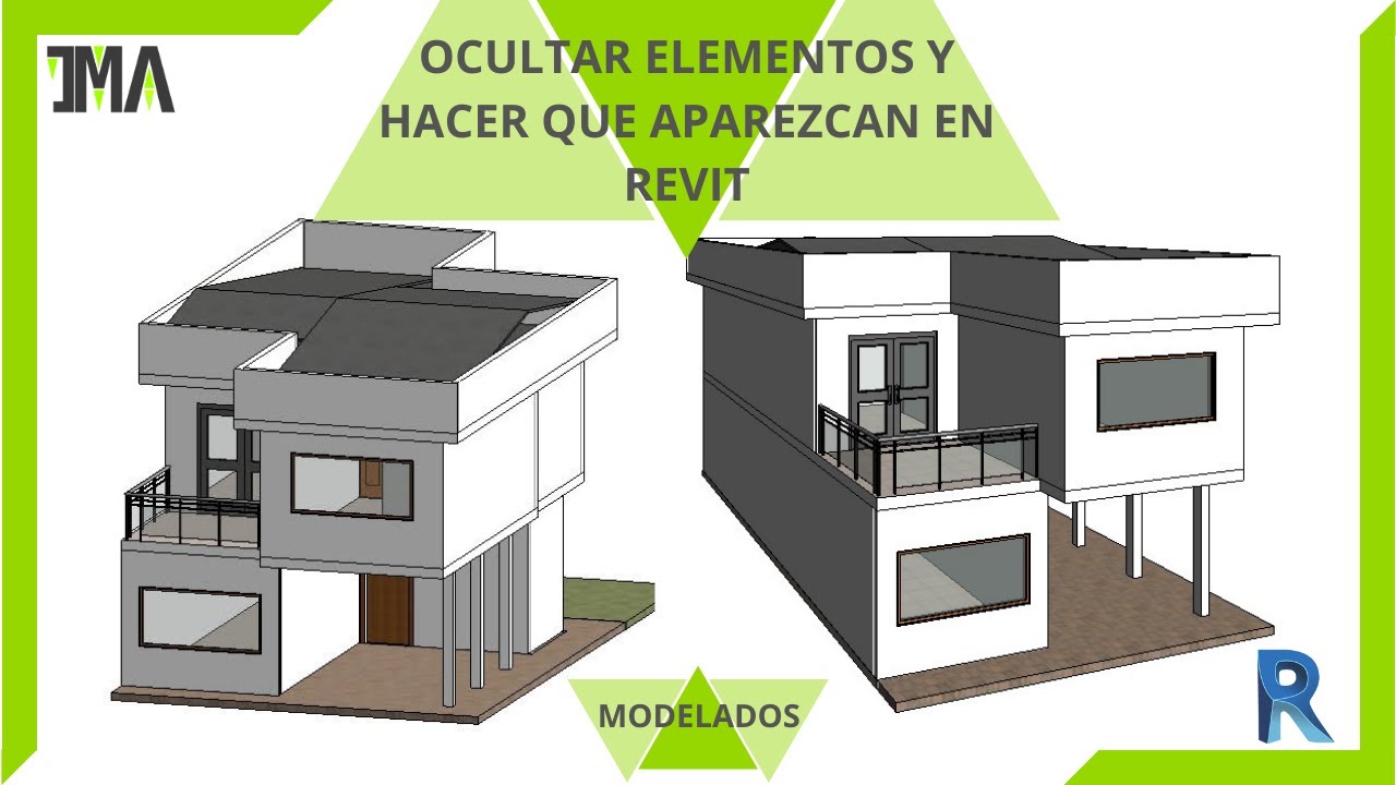 Revit-24 - скрытие элементов и отображение их в Revit.