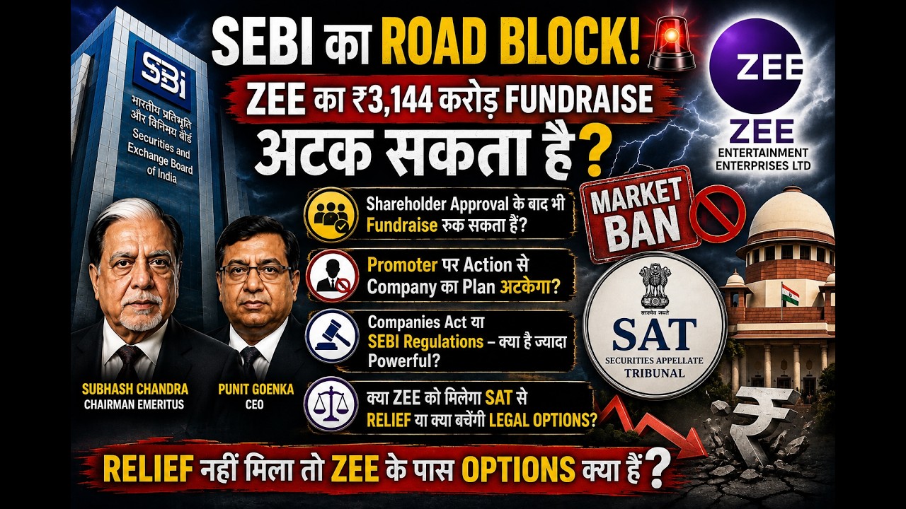🔥 ZEE Promoter Fundraise Faces Big Roadblock | SEBI Ban Explained 🚫