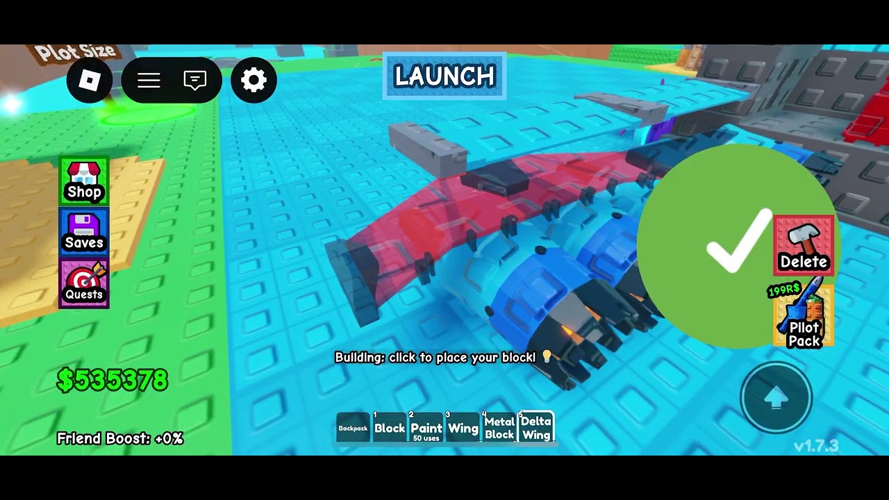 Build a plane gameplay