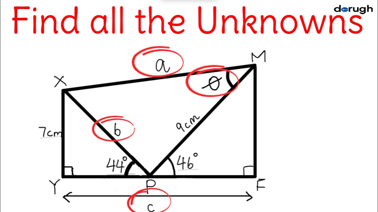 3 right angle triangles | Solve for all the unknowns | Trigonometry essentials