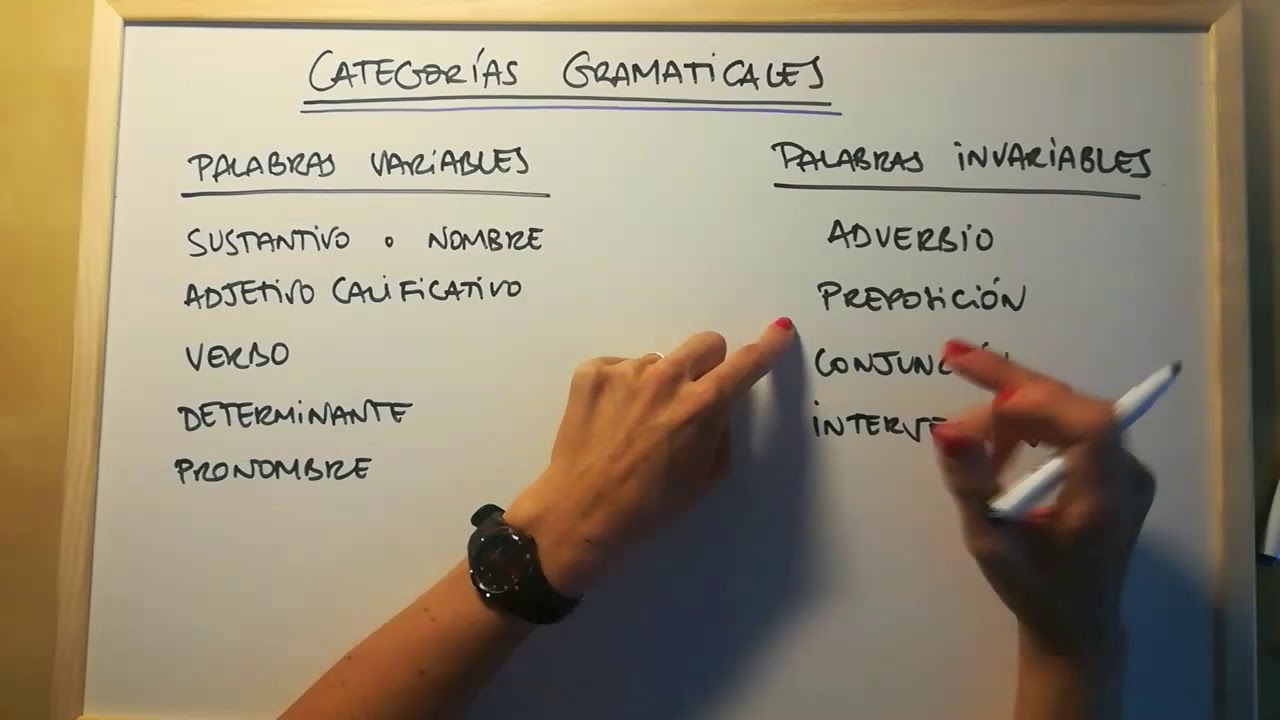CATEGORÍAS GRAMATICALES