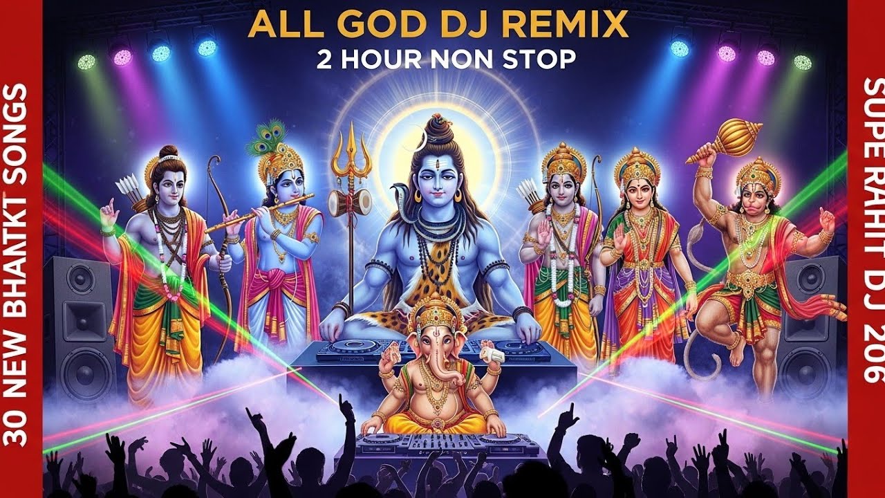 2 घंटे नॉन स्टॉप डीजे रीमिक्स भक्ति सॉन्ग 🔥 | Krishna | Hanuman | Shiv DJ Remix | Super Hit Bhajan