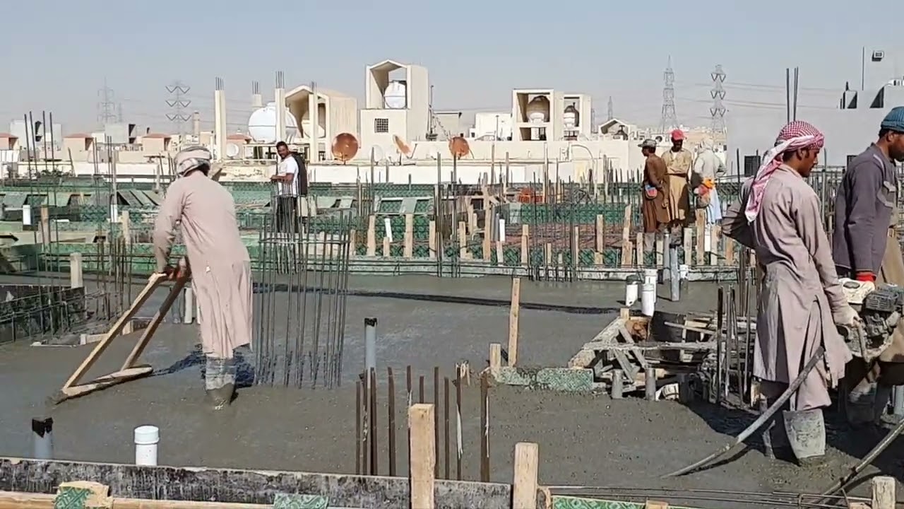 Slab casting 3 floor block 3,4,5,6 Remal project riyadh ksa