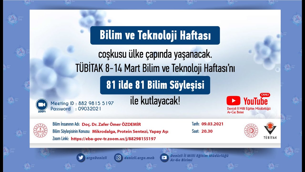 TÜBİTAK-81 ilde 81 Bilim Söyleşisi-